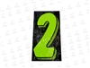 7.5â€ Number Stickers Green/Black -2 Dozen Pack