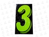 7.5â€ Number Stickers Green/Black -3 Dozen Pack