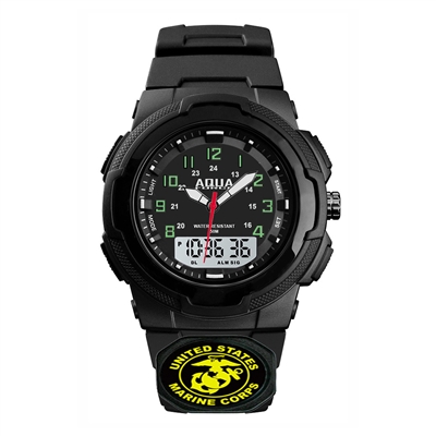 Aquaforce Multi Function Black Strap Watch with Temperature Digital