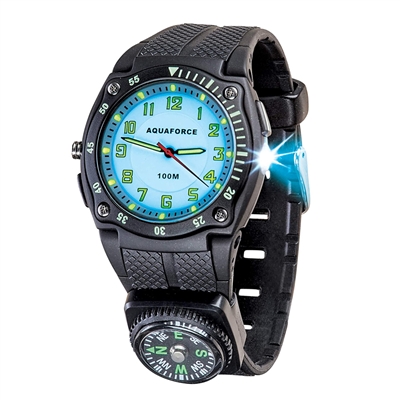 Aquaforce Analog Quartz Flashlight  Watch 49-001