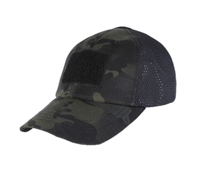 Condor Multicam Black Mesh Tactical Cap - TCM-021