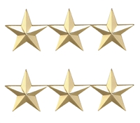 Three Star 1 Inch Gold Insignia - 4472G