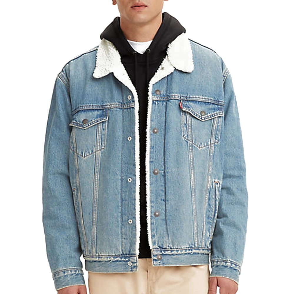 Levi's sherpa sale trucker jacket mustard