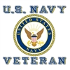 US Navy Veteran with Crest Logo Decal D156-N