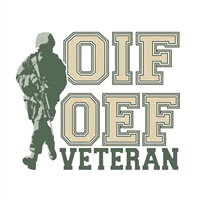 OIF OEF Veteran with Soldier Decal D185
