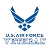 US Air Force Veteran with Wing Logo Decal D188-AF