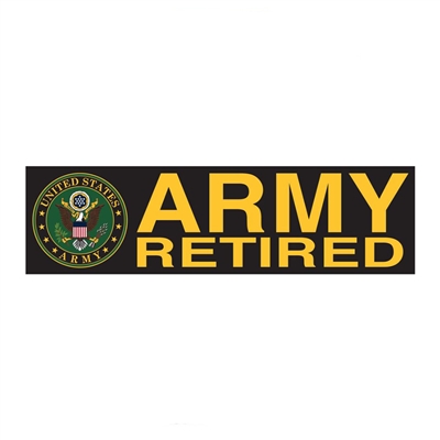 US Army Retired Bumper Sticker D218-A