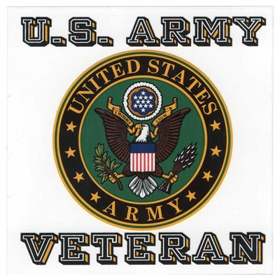 Veteran US Army Crest Logo Decal D266-A