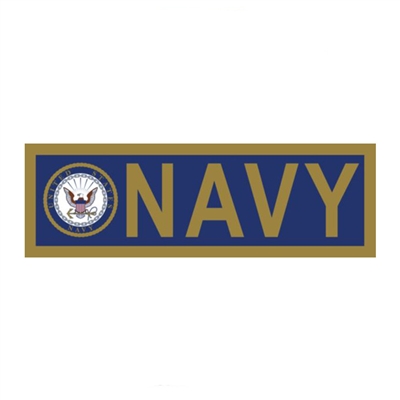 US Navy Metallic Bumper Sticker  D35-N