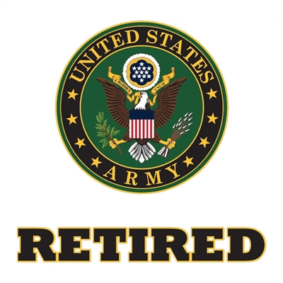 Mitchell Profit US Army Retired Crest Logo Decal D44-AR