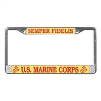 US Marine Semper Fidelis License Plate Frame LFM01