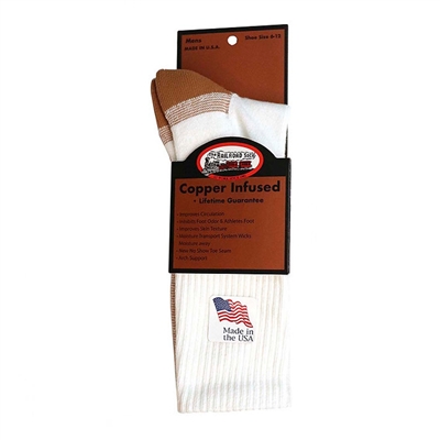 Railroad White Copper Crew Sock - 4002-WH