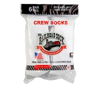 Railroad Socks White Crew Socks - 6090