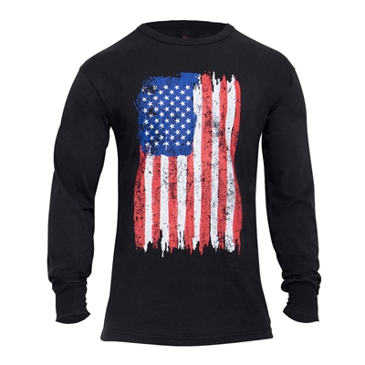 Rothco Distressed US Flag Long Sleeve T-Shirt 10321