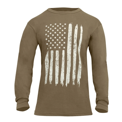 Rothco Distressed US Flag Long Sleeve T-Shirt 10361