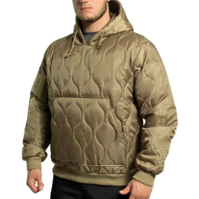 Rothco Coyote Quilted Woobie Hooded Sweatshirt - 10494
