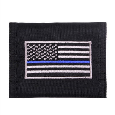 Rothco Thin Blue Line Flag Nylon Commando Wallet 10649