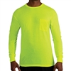 Rothco Safety Green Long Sleeve Pocket T-Shirt - 11221