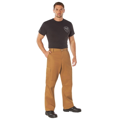 Rothco Work Brown Relaxed Fit Zipper Fly BDU Pants 11430