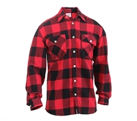 Rothco Red Buffalo Plaid Lightweight Flannel Shirt 1190