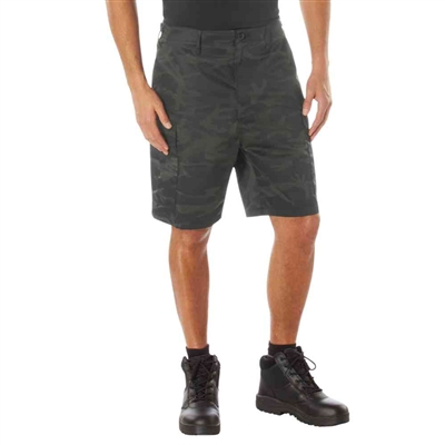 Rothco Midnight Black Camo BDU Shorts 12022