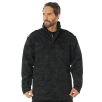 Rothco Midnight Black Camo M-65 Field Jacket 12072