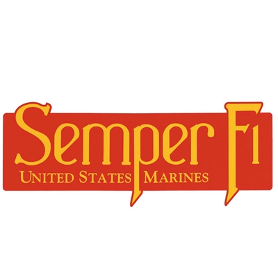 Semper Fi / Us Marines Window Decal / Outside