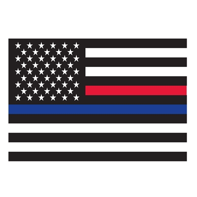 Rothco Thin Red and Blue Line Flag Decal 1292