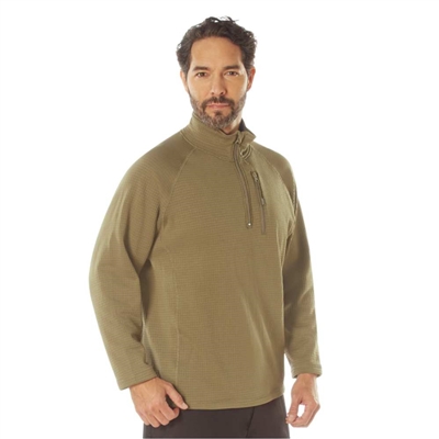 Rothco Coyote Brown Grid Fleece Pullover 13135