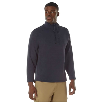 Rothco Midnight Navy Blue Grid Fleece Pullover 13140