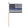 Rothco Thin Blue Line Stick Flag - 1522