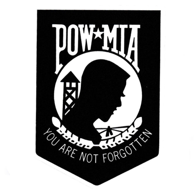 POW MIA You Are Not Forgotten Decal 1699