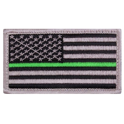 Rothco 1893 Thin Green Line US Flag Patch