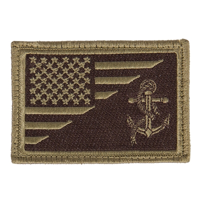 Rothco USN Anchor US Flag Morale Patch - 18961
