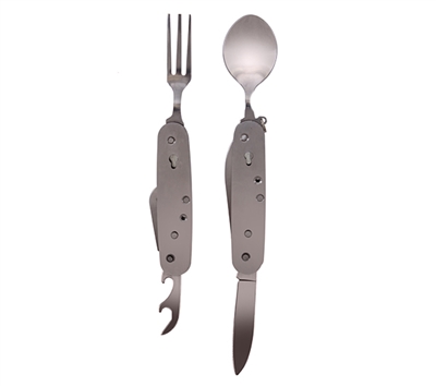 Rothco Stainless Steel Folding Chow Set - 2033