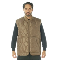 Rothco Coyote Brown Quilted Woobie Vest 20460