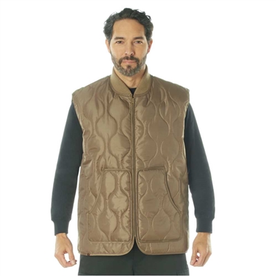 Rothco Coyote Brown Quilted Woobie Vest 20460