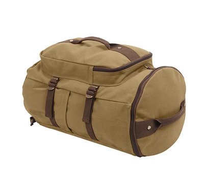 Rothco Coyote and Brown Convertible 19In Canvas Duffle/Backpack -2225