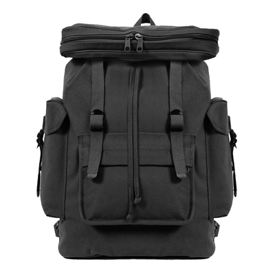 Rothco Black Canvas European Rucksacks - 2305