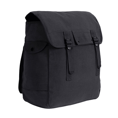 Rothco Black Canvas Jumbo Musette Bag - 2355