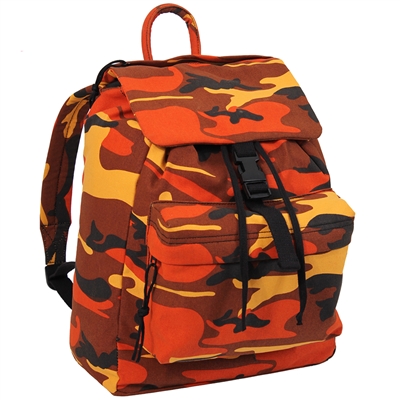 Rothco Savage Orange Camo Canvas Day Pack 2382