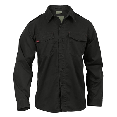 Rothco Black Vintage Fatigue Shirt - 2457
