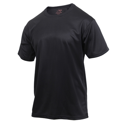 Rothco Black Quick Dry Moisture Wick T-shirt 2735