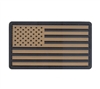 Rothco Khaki-Black Us Flag Patch with Hook Back - 27782