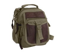 Rothco Olive Drab Canvas and Leather Travel Shoulder Bag - 2835