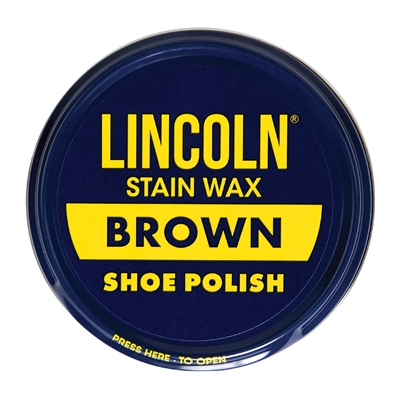 Lincoln Brown Stain Wax Shoe Polish - 30110