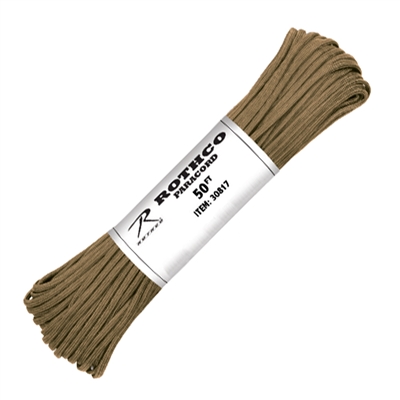 Rothco Coyote 50 Ft Polyester Paracord 30817
