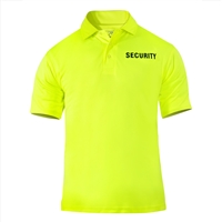 Rothco Safety Green Moisture Wicking Security Polo Shirt 32170