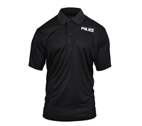 Rothco Black Police Moisture Wicking Shirt 3282