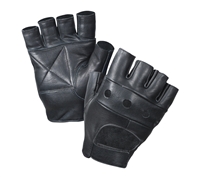 Rothco Black Leather Biker Gloves - 3498